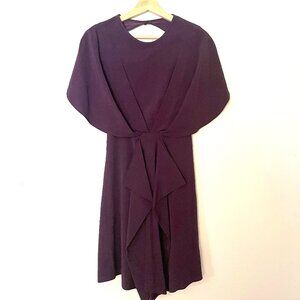 Reiss Plum Open-Back Cocktail Dress | Size 0